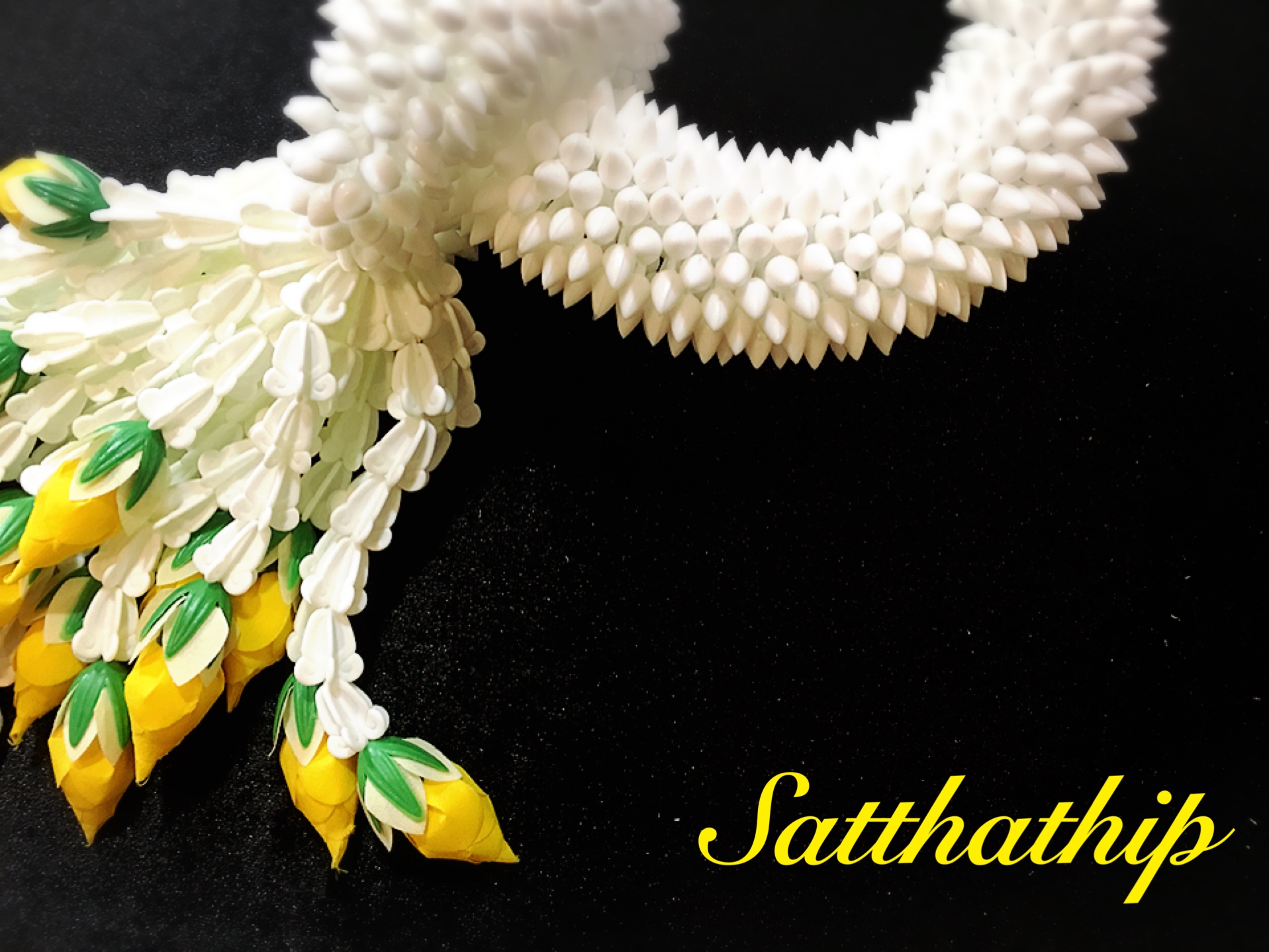 พวงมาลัยดอกพุด - พวงมาลัยดอกพุดประดิษฐ์ - พวงมาลัยประดิษฐ์