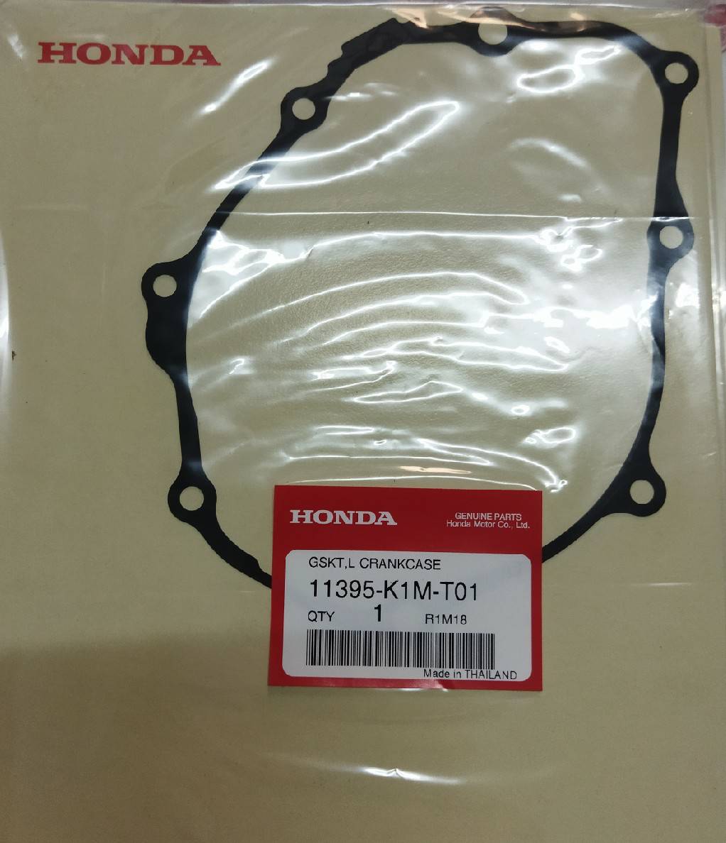 11395-K1M-T01 ปะเก็นฝาครอบเครื่องด้านซ้าย SUPER CUB 2021-2022 , MSX GROM 2021 (LEAKLESS) อะไหล่แท้ HONDA