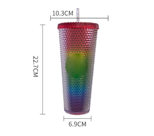 แก้วพลาสติกพร้อมหลอด,แก้วหนาม