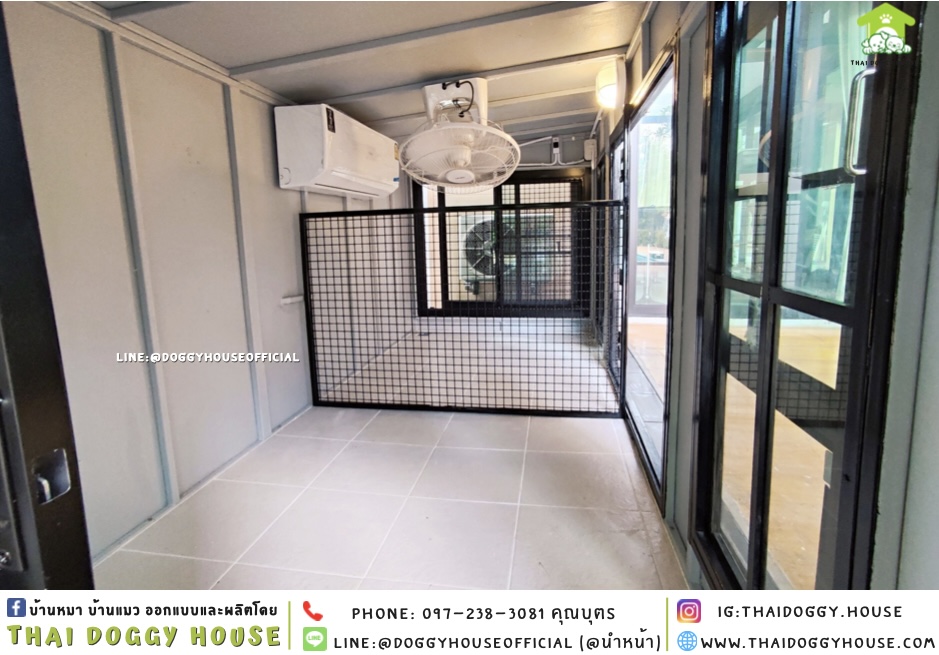 บ้านหมา รองรับการติดแอร์ แบบบ้าน 𝐁𝐨𝐱 𝐒𝐭𝐲𝐥𝐞