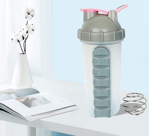 แก้วเชค,แก้วพลาสติก,แก้วเชคเวย์โปรตีน,มีช่องใส่ยา,ขั้นต่ำ1,000ชิ้น