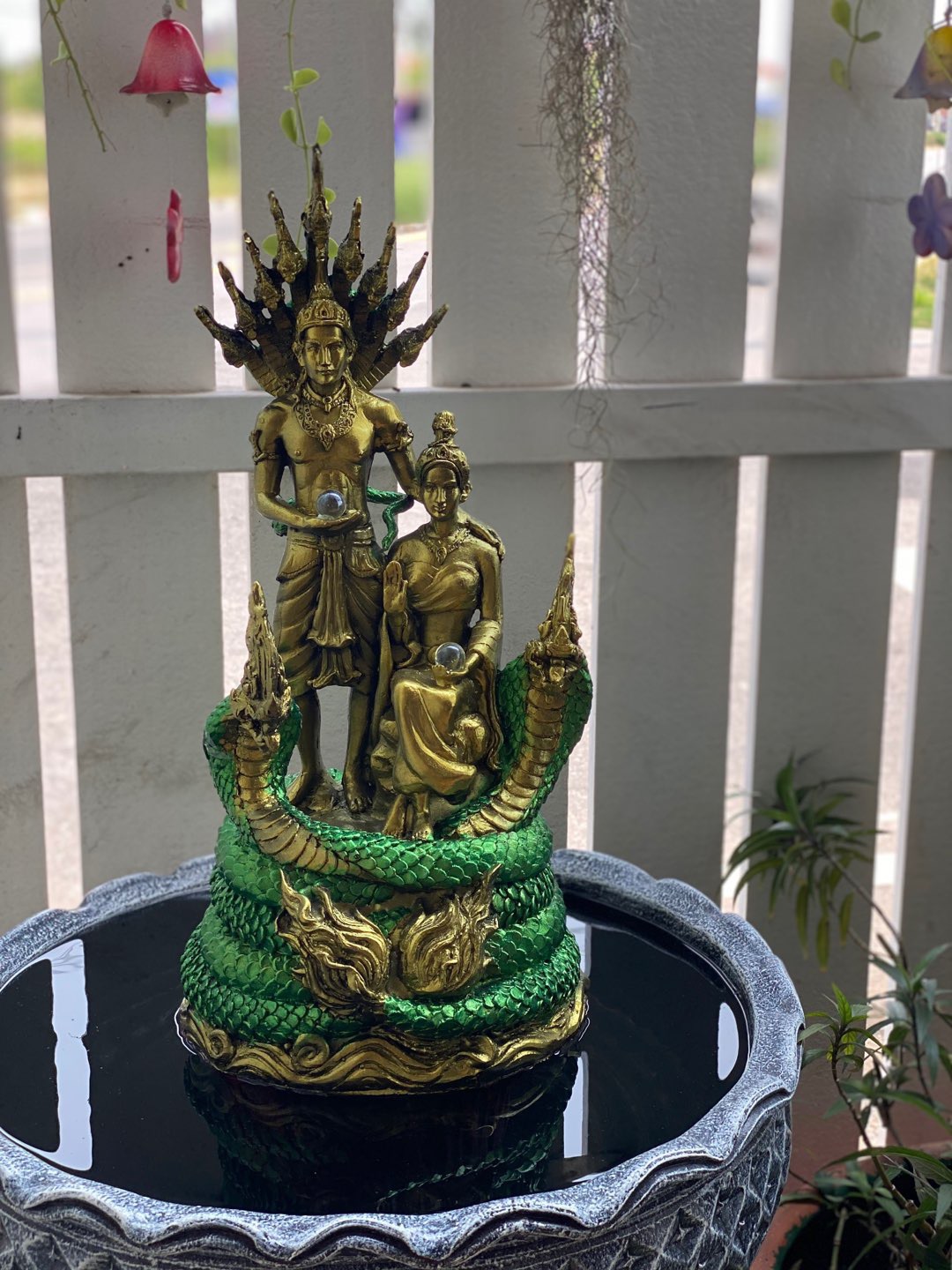 ปู่ศรีสุทโธย่าศรีประทุมมา สูง 19 นิ้ว