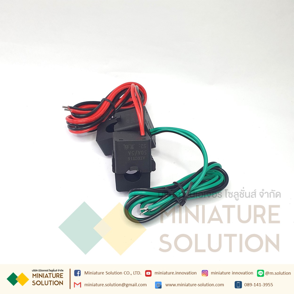 CT ขนาดเล็ก หม้อแปลงกระแสไฟฟ้า KT24/36/50 open current transformer 50/5A-2000/5A 0.5 class คอยล์หม้อแปลงกระแสไฟฟ้า SENSOR (50/5 : 16MM)