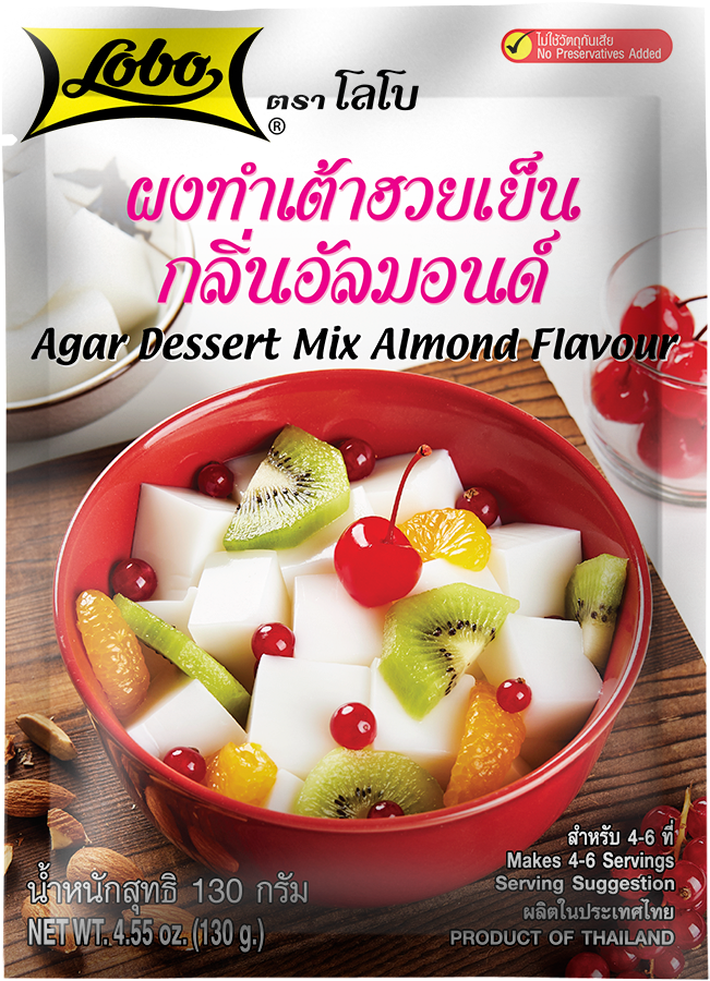 ผงทำเต้าฮวยเย็น กลิ่นอัลมอนด์ ตราโลโบ ขนาด 130 กรัม (05-1238)