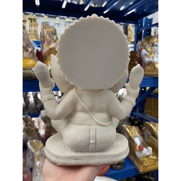 พระพิฆเนศ ปางรีนาโมจัน กว้าง6นิ้ว สูง10นิ้ว องค์ดิบสำหรับลงสีเอง