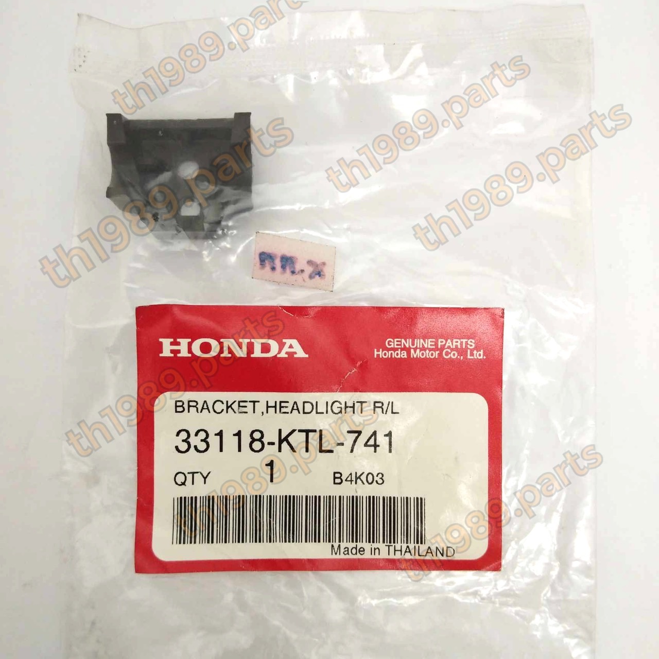 33118-KTL-741 เหล็กยึดโคมไฟหน้า WAVE100Z WAVE100 WAVE100S WAVE125X ขวา/ซ้ายใช้เหมือนกัน (ราคาต่อ1ชิ้น) อะไหล่แท้ HONDA