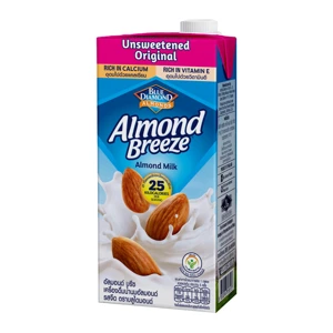 Blue Diamond Almond Breeze Unsweetened Original น้ำนมอัลมอนด์รสจืด 946 มล.(02-8288)
