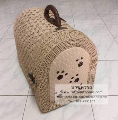 กระเป๋าหวายใส่สัตว์เลี้ยง ตะกร้าหวายใส่สุนัข-แมว