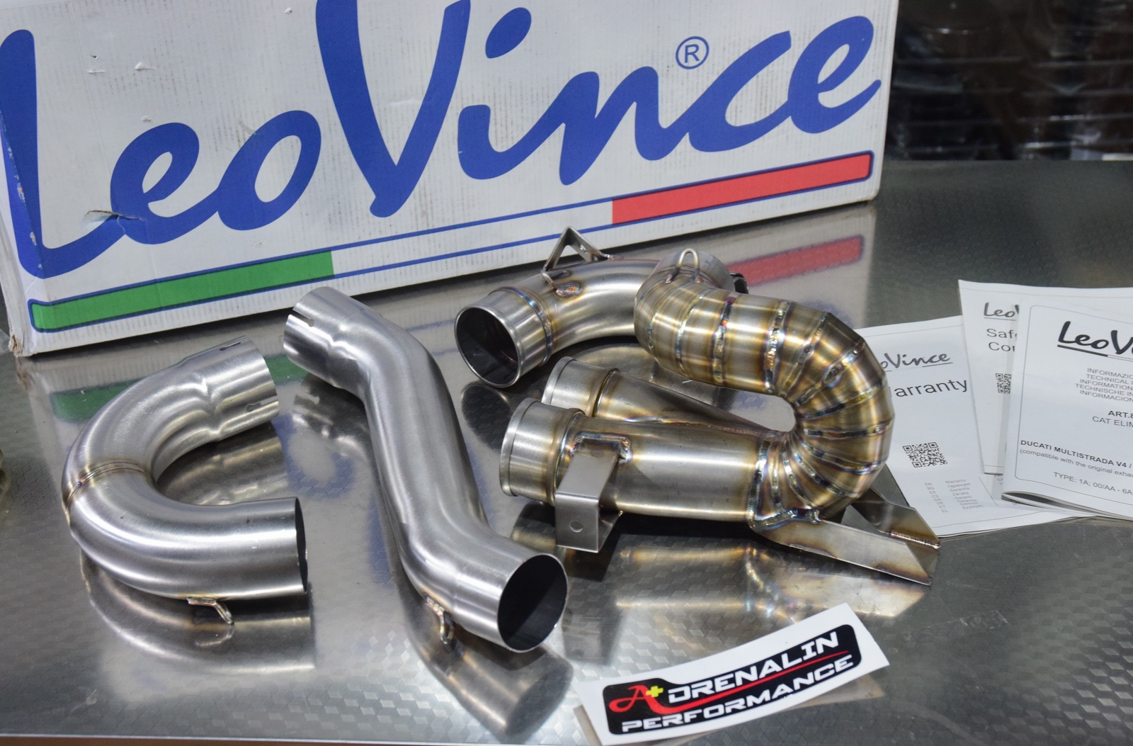 คอท่อ Leovince link pipe สำหรับ multistrada V4 V4S pike peak ใช้กับท่อเดิมและท่อแต่ง (For Exhibition only)