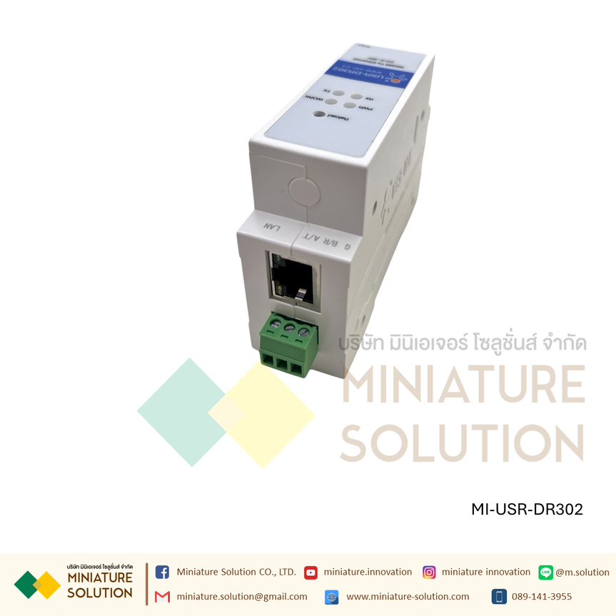 โมดูลแปลงสัญญาณ (USR-DR302 Modbus RS485 To Ethernet Converter) (USR-DR404 DIN-Rail RS485 to WiFi Converters between)
