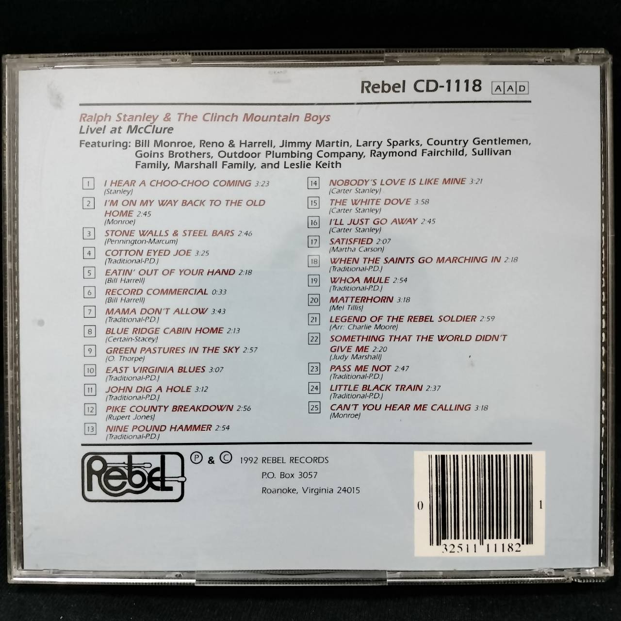 Ralph Stanley And The Clinch Mountain Boys – Live! At McClure, Virginia / USA / แผ่นสวย