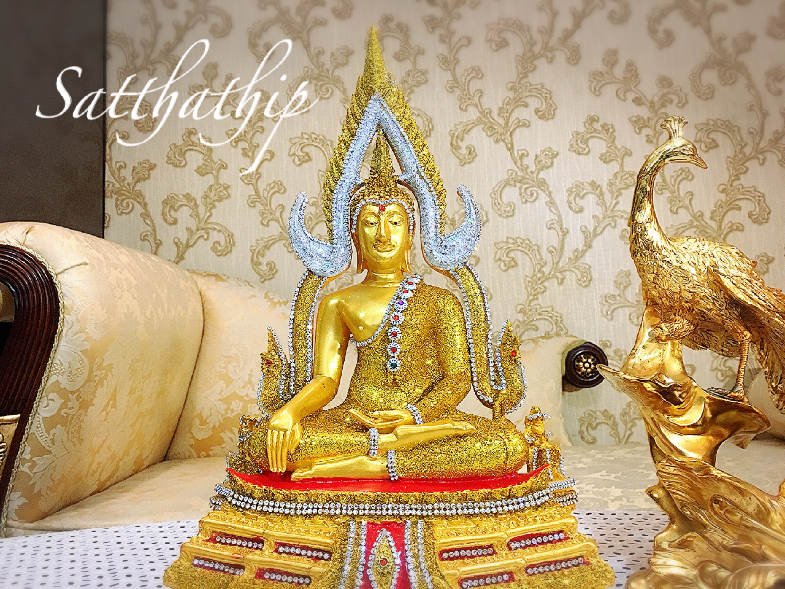 พระพุทธรูปพระพุทธชินราช จำลอง ประดับคริสตัล - พระพุทธรูปจำลอง - Buddha statue