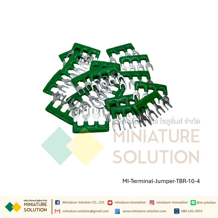 (ราคา ต่อชิ้น) Terminal Jumper : จั๊มเปอร์สำหรับเทอร์มินอล TBR-10 TB1510/TBD10/TBC10 (Jumper-TBR-10-4 ช่อง)