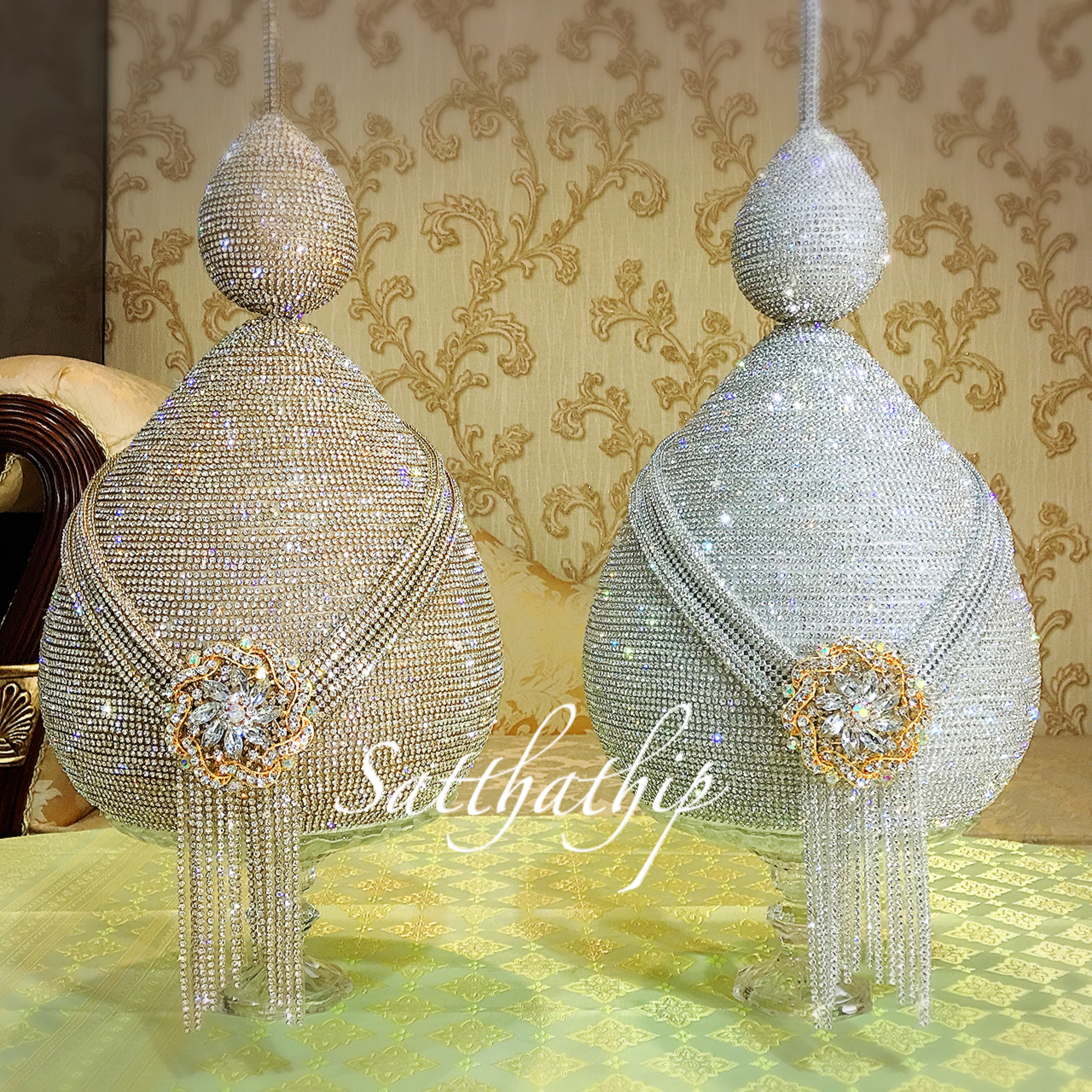 พานพุ่ม - พานพุ่มสักการะ - พานพุ่มเงินทอง - Phan bush