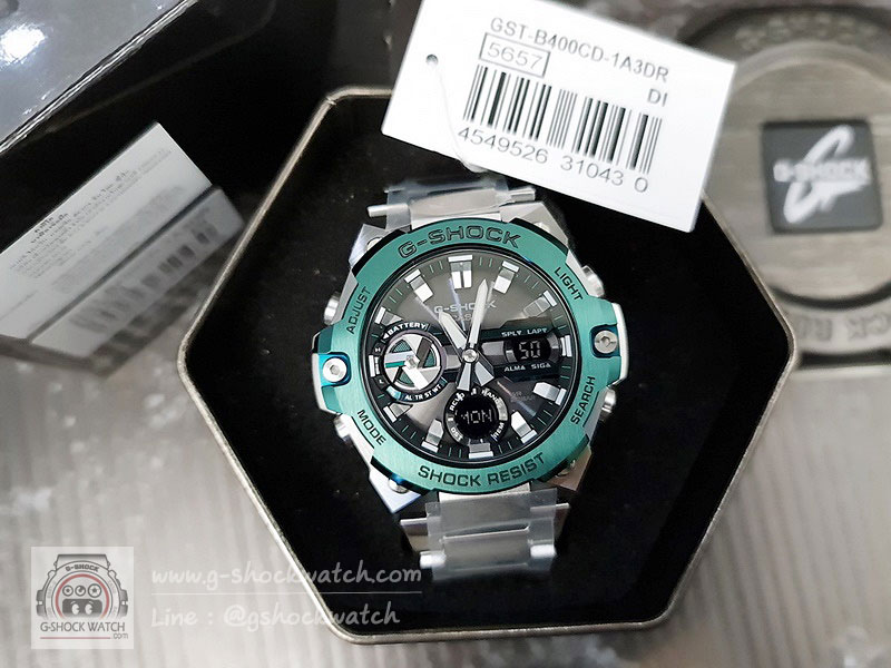 CASIO G-SHOCK นาฬิกาข้อมือ นาฬิกากันน้ำ นาฬิกาของแท้ ประกันศูนย์ CMG 1 ปี รุ่น GST-B400CD-1A