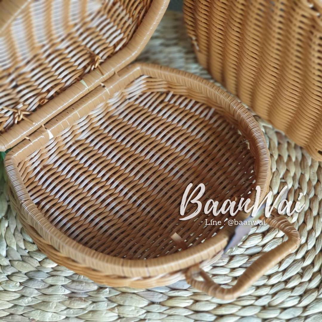 กระเป๋าหวายเทียม ขนาด 12 * 23 *25 cm