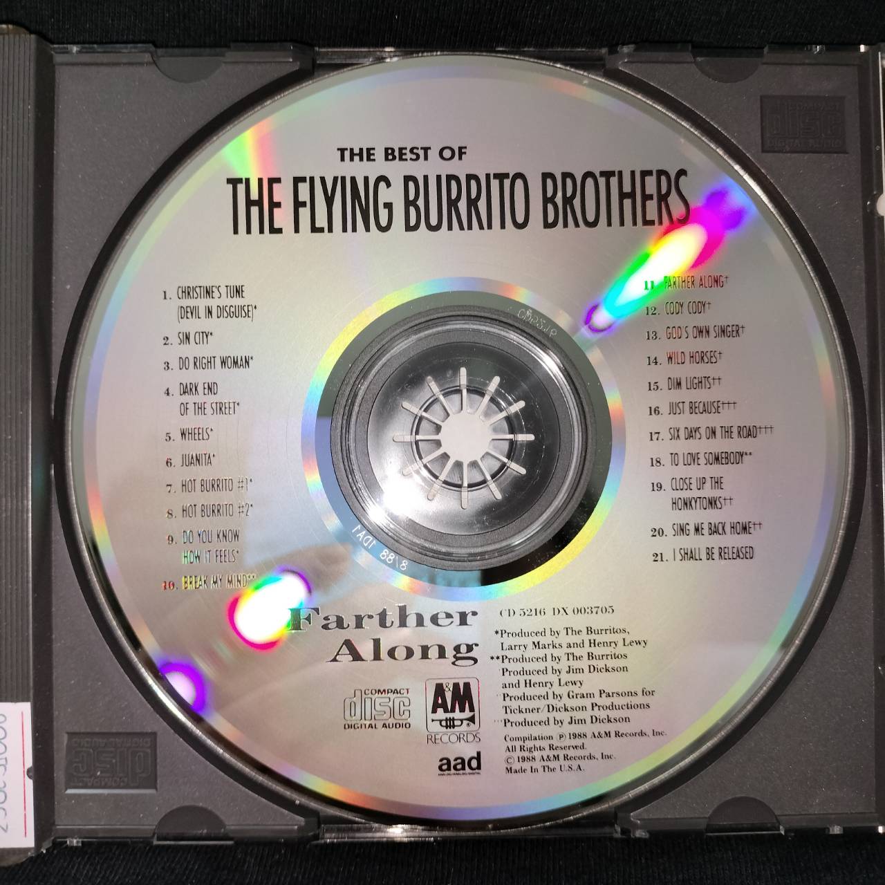 The Flying Burrito Brothers – Farther Along: The Best Of The Flying Burrito Brothers / USA / ปกในมีจุดเหลือง / แผ่นดี