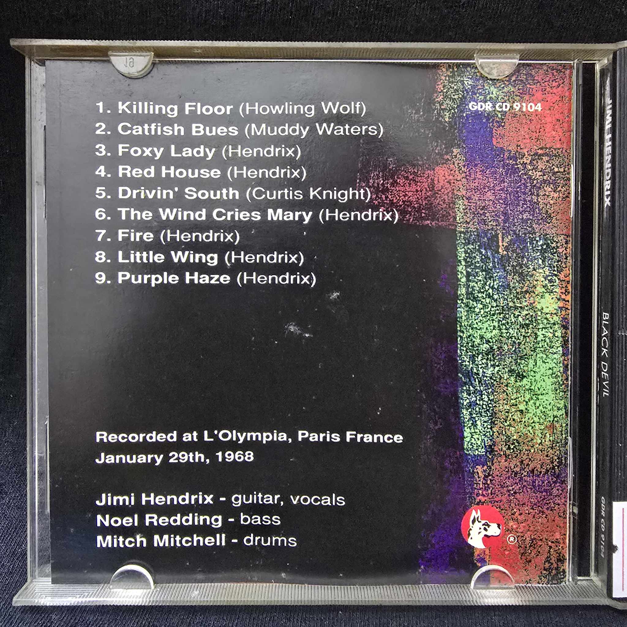 Jimi Hendrix – Black Devil / ITALY / ฝั่งสกรีนมีลอกนิดหน่อย / มีรอยบ้าง