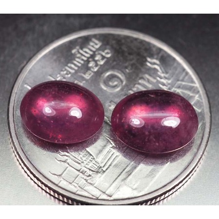 พลอยทับทิม (Ruby) 3.96 กะรัต 2 ชิ้นสีชมพูแดง