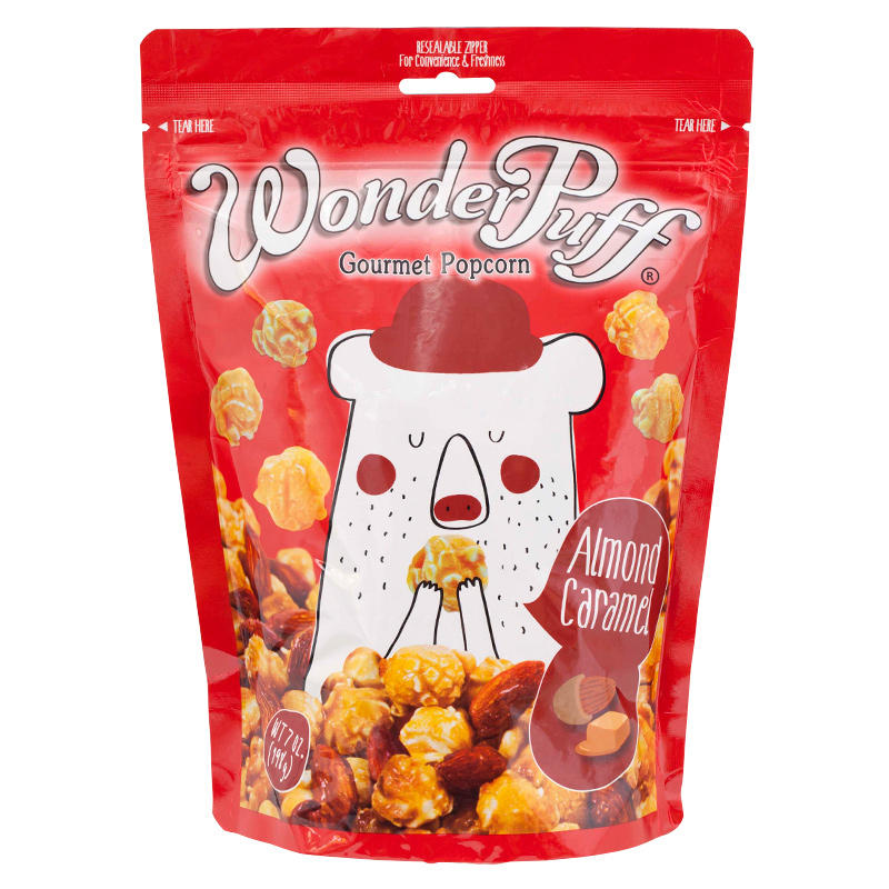 Wonder Puff Gourmet Popcorn Almond Caramel ข้าวโพดผสมอัลมอนด์เคลือบคาราเมล 198 g. (05-8523)