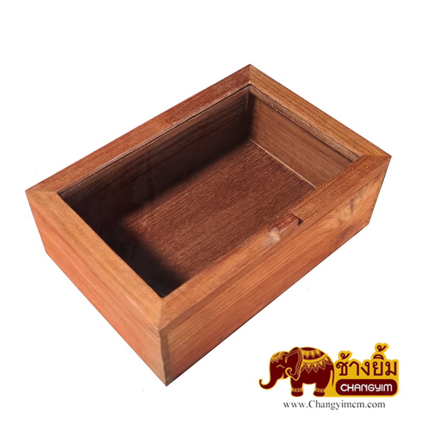 กล่องกระจกไม้สัก ขนาด 8.5x12 นิ้ว