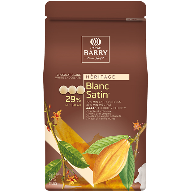 Cacao Barry Blanc Satin White 29.2% Couverture Chocolate 5 Kg. (05-9070-01)