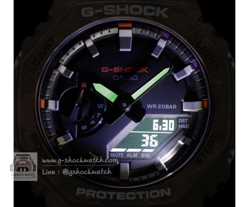 CASIO G-SHOCK นาฬิกาข้อมือ นาฬิกากันน้ำ นาฬิกาของแท้ ประกันศูนย์ CMG 1 ปี รุ่น GA-2100FR-5A