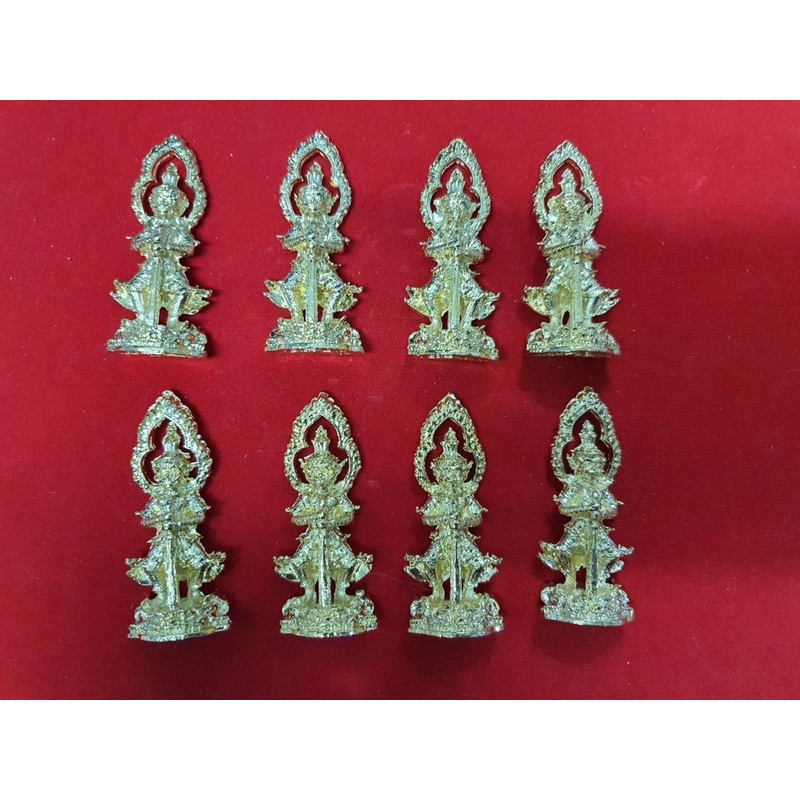 ท้าวเวสสุวรรณ เนื้อตะกั่วชุบทอง สูง2นิ้ว