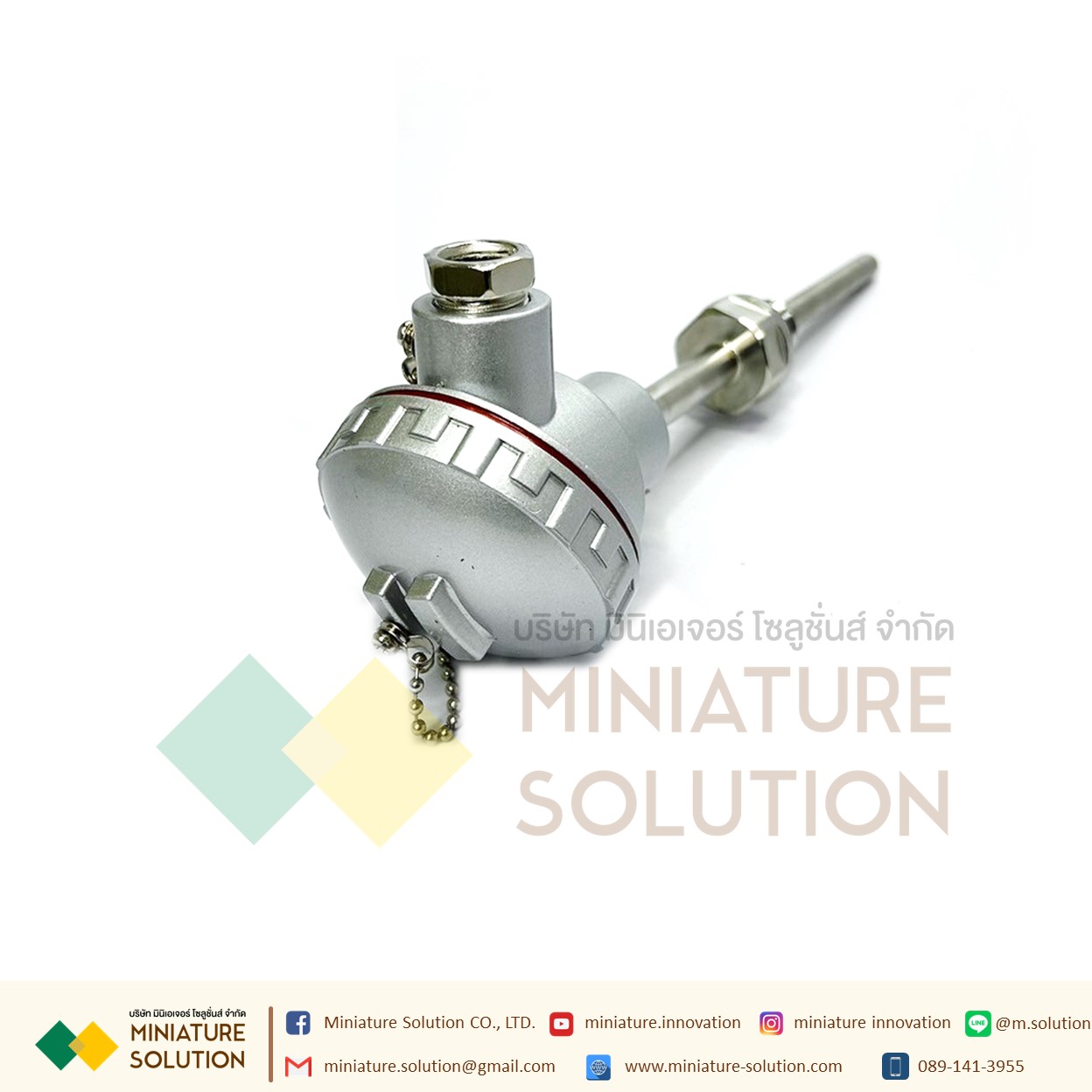 PCT200 เซนเซอร์วัดค่าอุณหภูมิภายในท่อเกลียว สัญญาณ Analog 4-20mA WZP-230 Integrated temperature transmitter Pt100 ℃ 4-20mA temperature sensor (PCT200)(-50-200C)