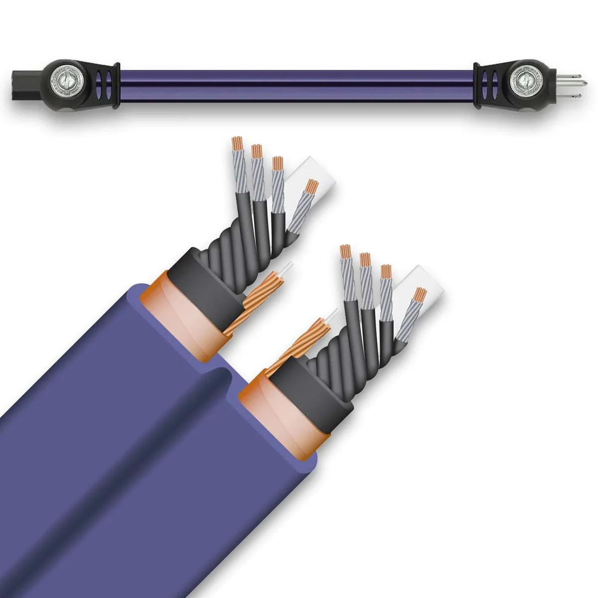 Wireworld Aurora 7 Power Conditioning Cord สายไฟประสิทธิภาพสูง Silver-Clad Oxygen-Free Copper (OFC) 1.5 เมตร