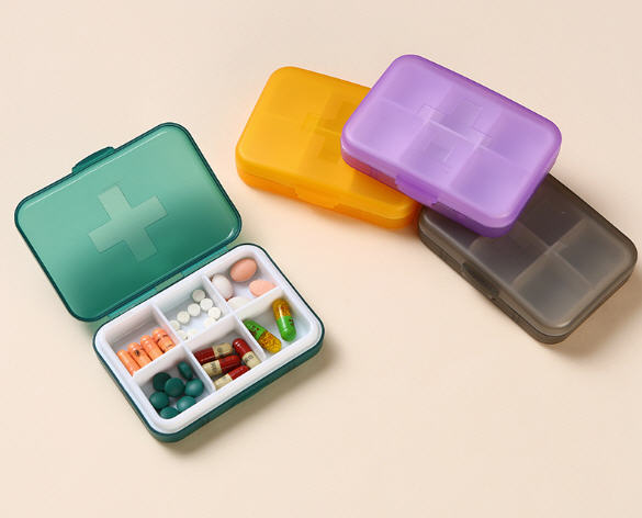 กล่องใส่ยา,กล่องยา,กล่องใส่ยาพกพา,ขนาด9.5*7.2*2.8CM