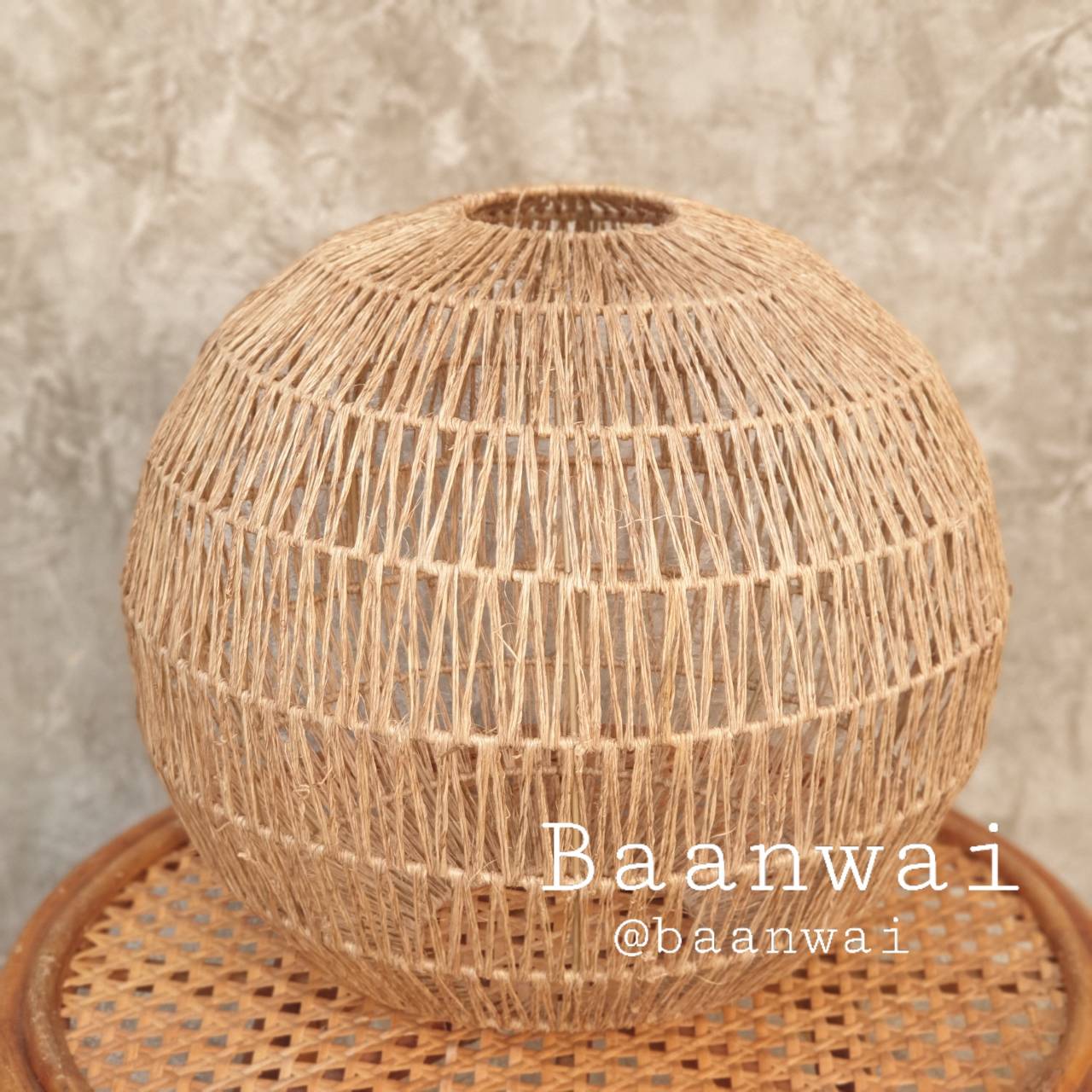 โคมไฟบอล เชือกสาน มี 3 ขนาด