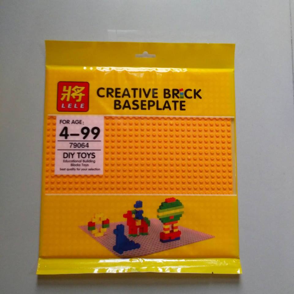 แผ่น Plate ขนาด 32*32 ปุ่ม สีส้ม LELE 79064 ชุด BasePlate