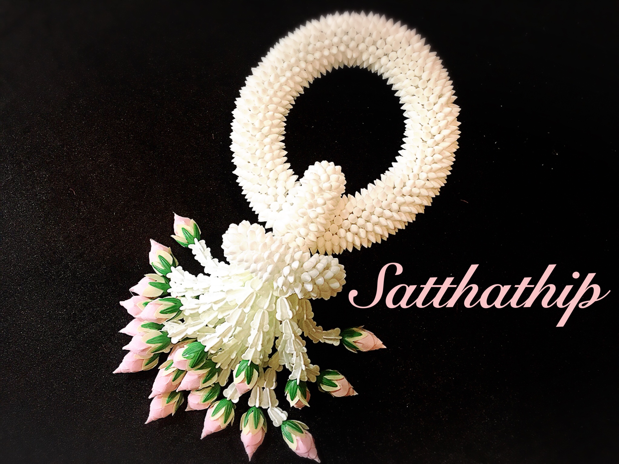 พวงมาลัยดอกพุด - พวงมาลัยดอกพุดประดิษฐ์ - พวงมาลัยประดิษฐ์