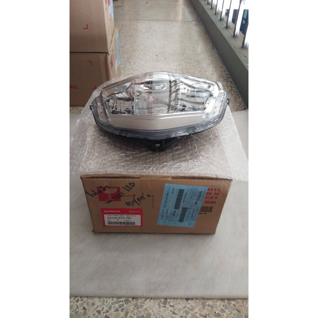 33100-K73-T61 ชุดไฟหน้า WAVE125i LED 2018-2020 รหัสทดแทน 33100-K73-T62 อะไหล่แท้ HONDA