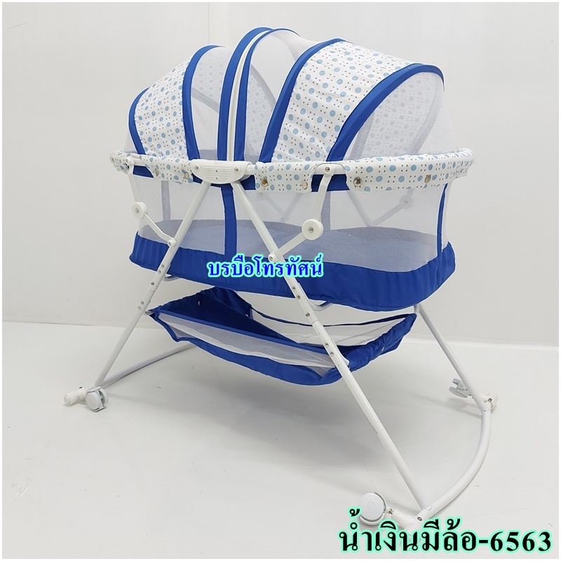 เปลโยกลากขนาดใหญ่ เปลเด็กแรกเกิด ปรับเบาะง่ายแค่ดัน