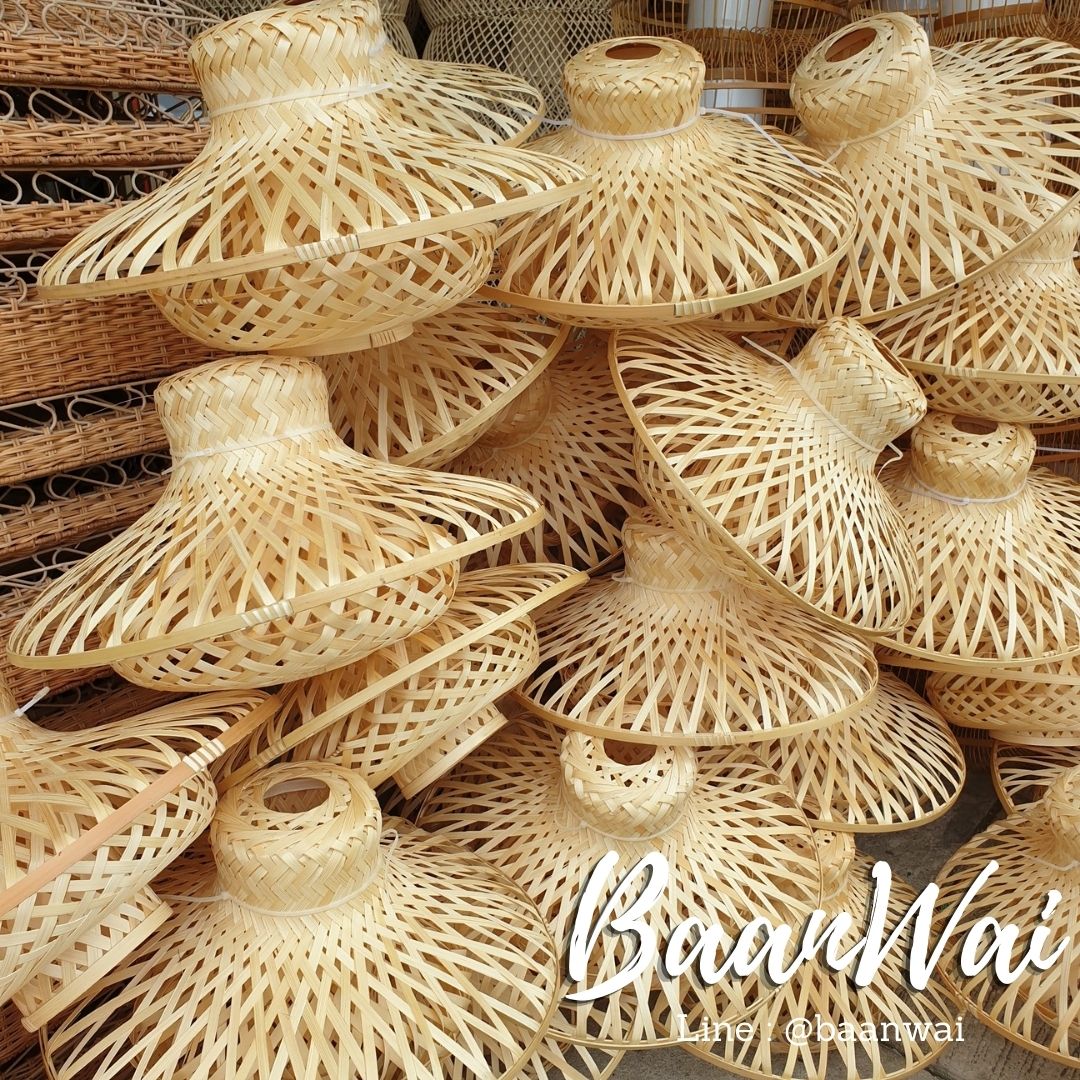 โคมไฟดอกบัว 3 ชั้น โคมไฟไม้ไผ่