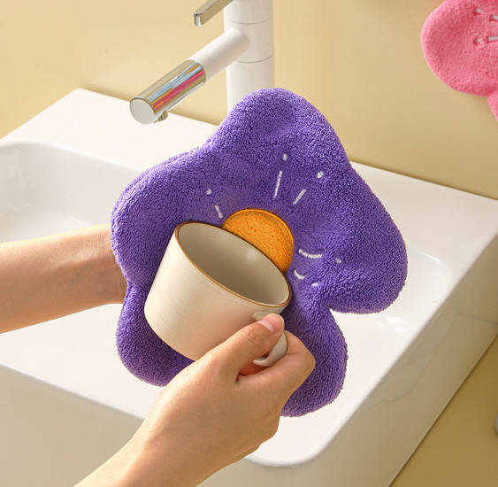 ผ้าเช็ดมือลายดอกไม้,ผ้าขนหนูลายดอกไม้,ขนาด27*20cm