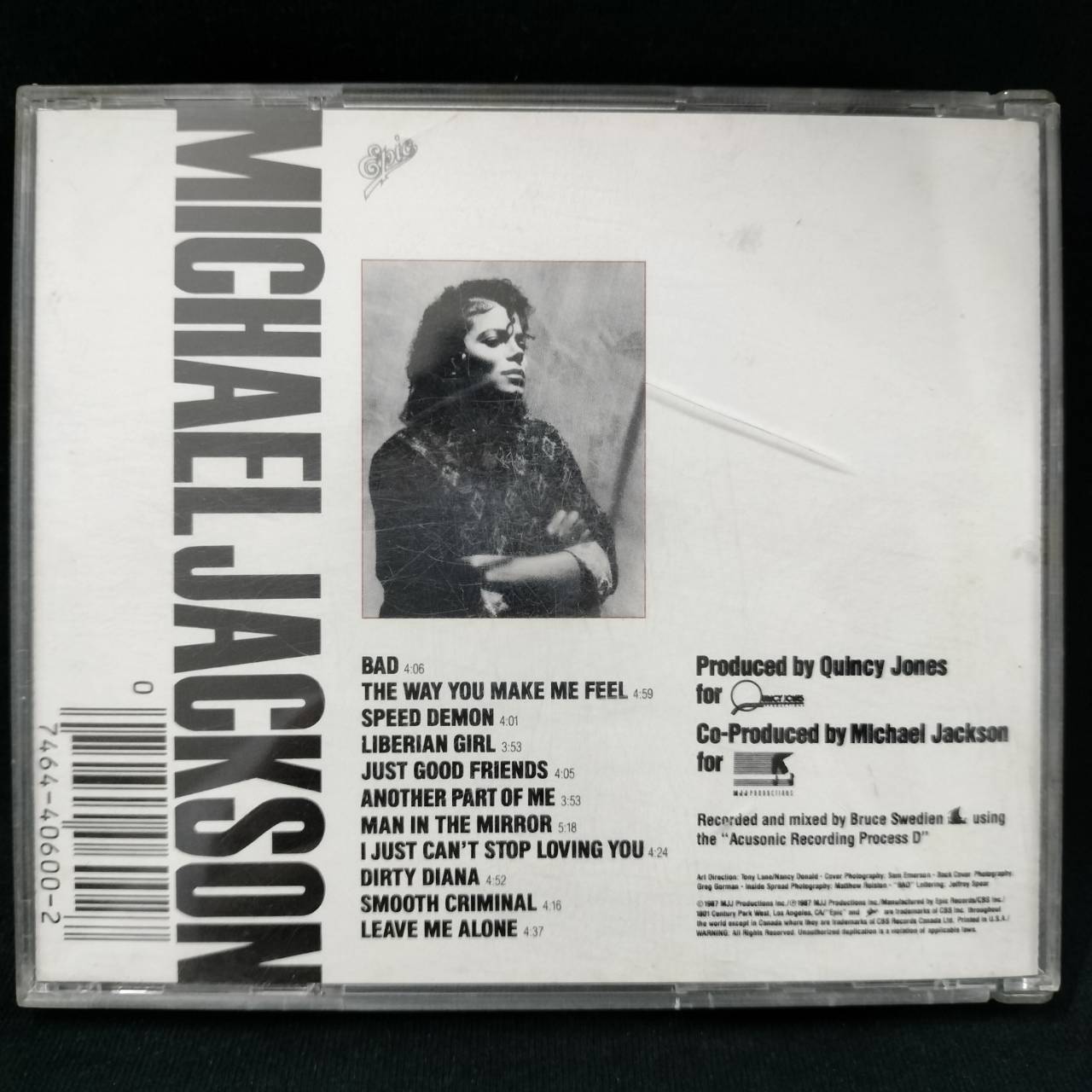 Michael Jackson – Bad / USA / ปกในมีจุดเหลือง / มีรอยบ้าง