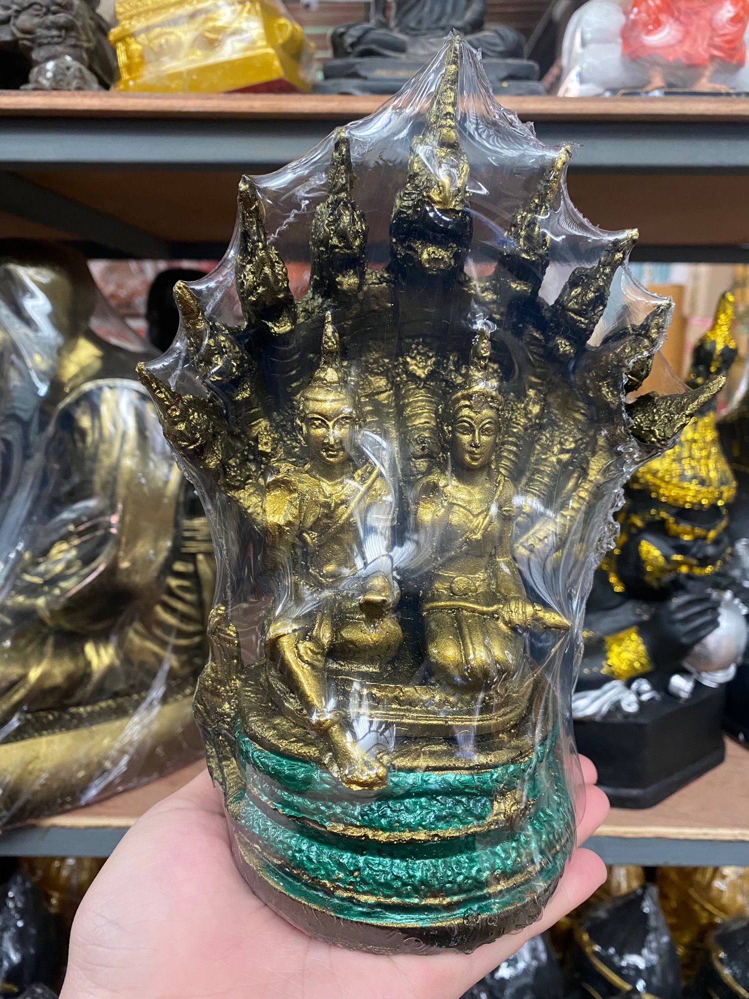 ปู่ศรีสุทโธย่าศรีประทุมมา ปู่ย่า บัลลังก์เล็ก สูง8นิ้ว