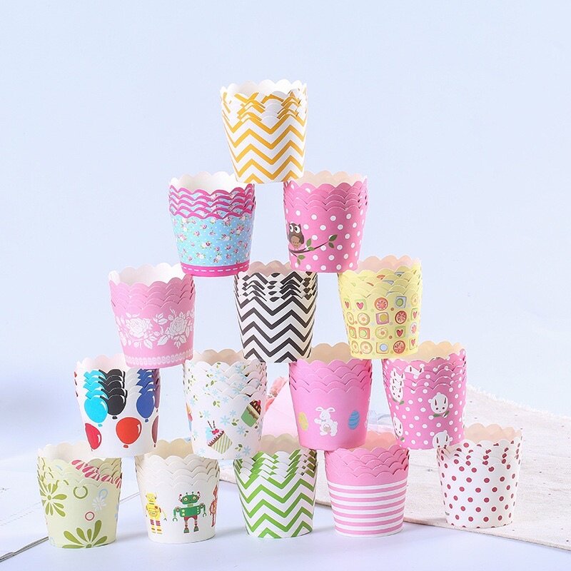 กระทงปาเน็ตโทนคละสี 4.5x4.6 cm. 50 ใบ (09-5694)