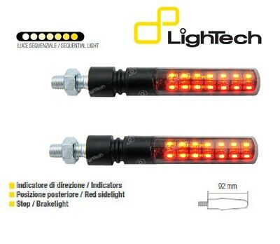 ไฟท้าย+ไฟเบรค+ไฟเลี้ยว Lightech รุ่น Mega สีดำทรงกระบอก ระบบไฟเลี้ยวแบบวิ่ง