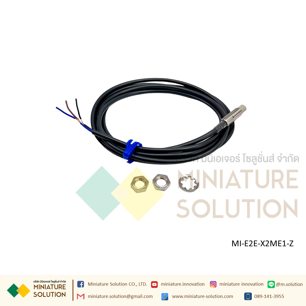 OMRON Proximity Sensor เซ็นเซอร์จับโลหะ ระยะจับ 2/10/14 มิล SIZE 8/18mm/M8 ไฟเลี้ยง 12-24 VDC PNP/NPN-NO