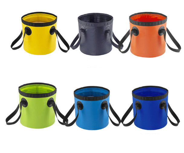 ถังน้ำพับได้พีวีซี,ถังน้ำPVC,ถังใส่น้ำพีวีซี,ถังอเนกประสงค์,ขนาด12L,20L,สกรีนโลโก้