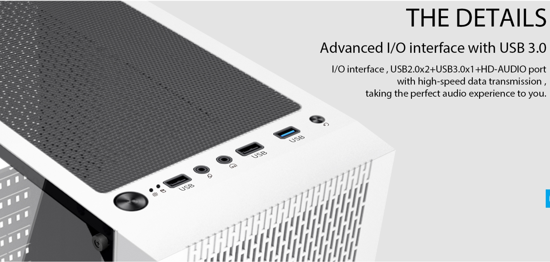 ATX CASE PCCOOLER MA100 MESH WH