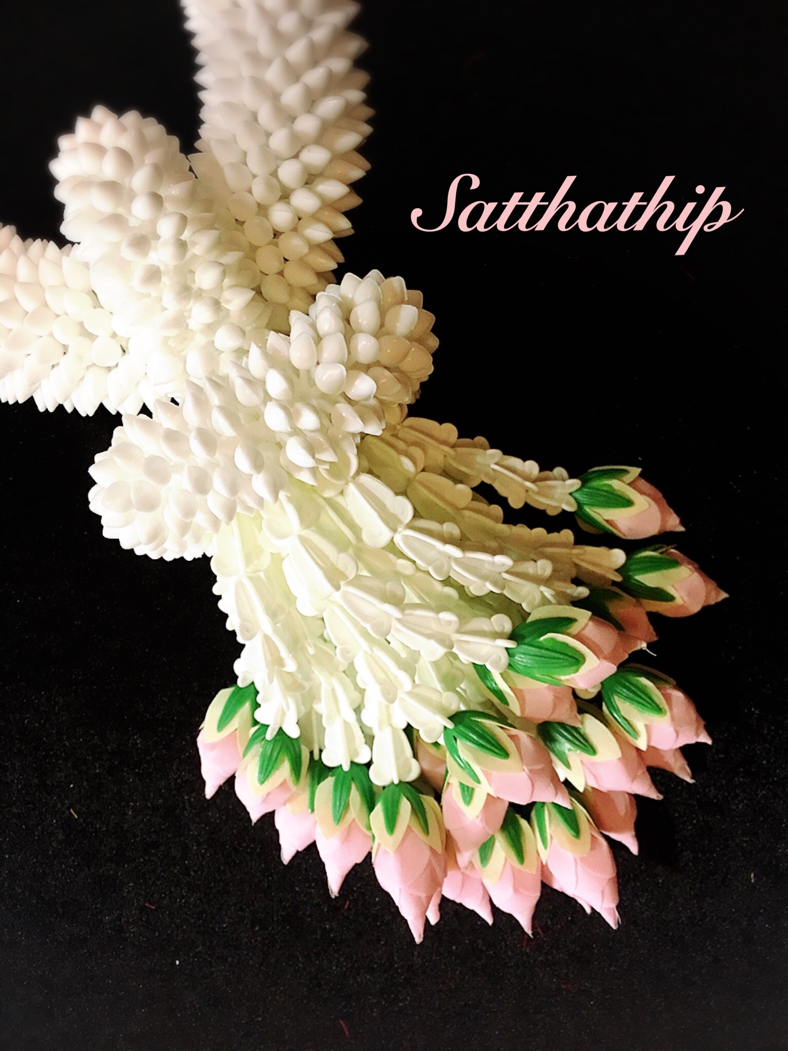 พวงมาลัยดอกพุด - พวงมาลัยดอกพุดประดิษฐ์ - พวงมาลัยประดิษฐ์