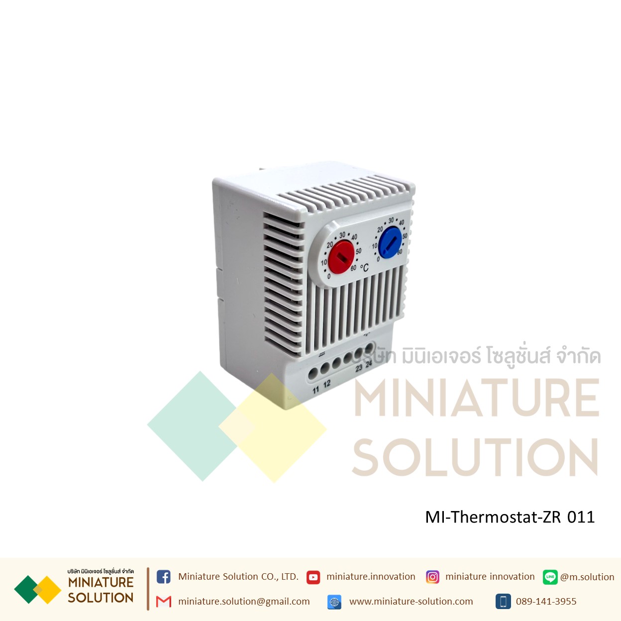 SINOTIMER เทอร์โมสตัส Thermostat เครื่องควบคุมอุณหภูมิความร้อน Heating ความเย็น Cooling 0-60 องศา ZR 011