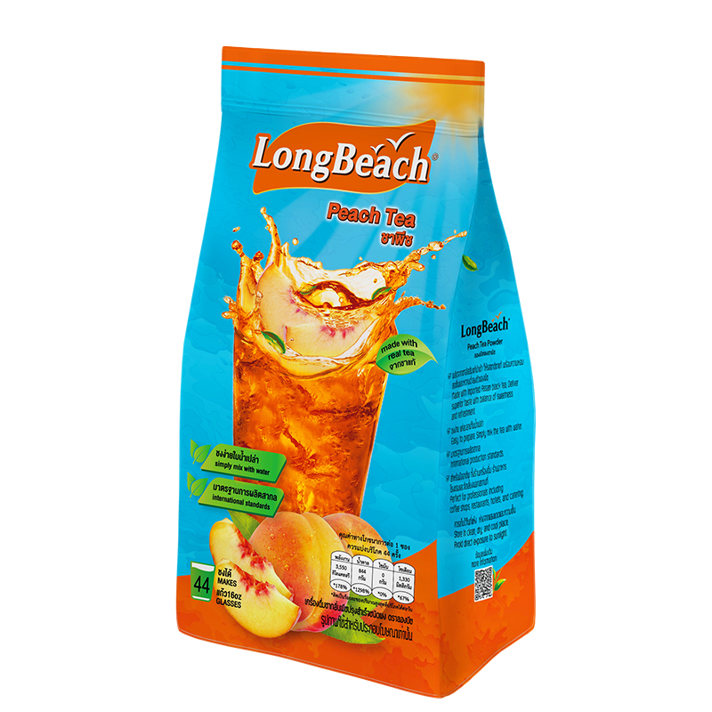 Longbeach Instant Peach Tea Mix 900 g. ผงชาพีช ตรา ลองบีช ขนาด 900 กรัม (05-6582)