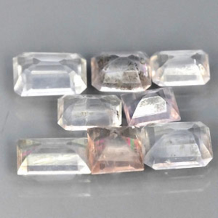 พลอยมอกาไนท์ (Morganite ) 4.80 กะรัต 8 ชิ้น
