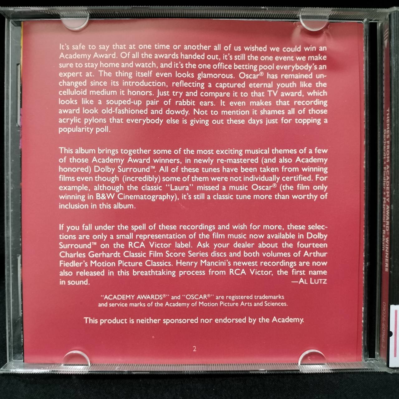 Various – Themes From Academy Award® Winners / USA / แผ่นดี